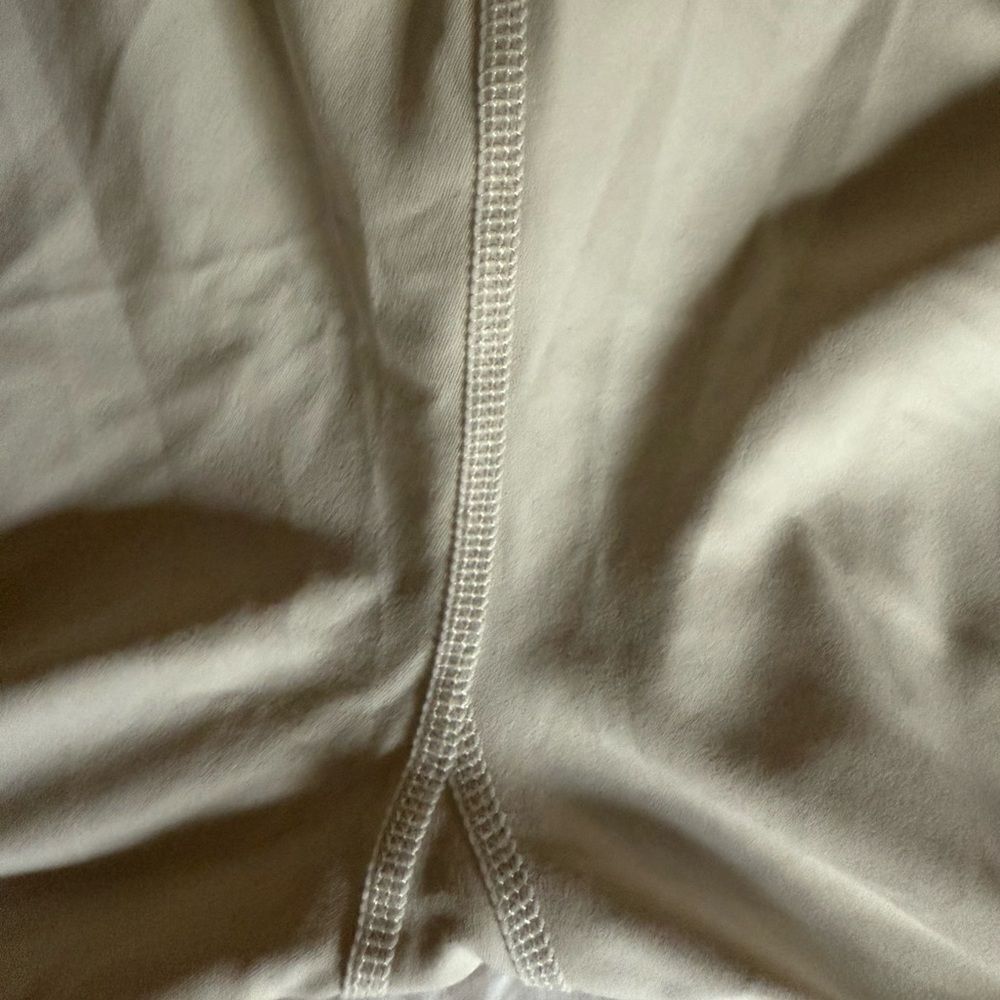 Leggings with High Wrap Waist in Light Beige. Size Small. - Picture 3 of 5
